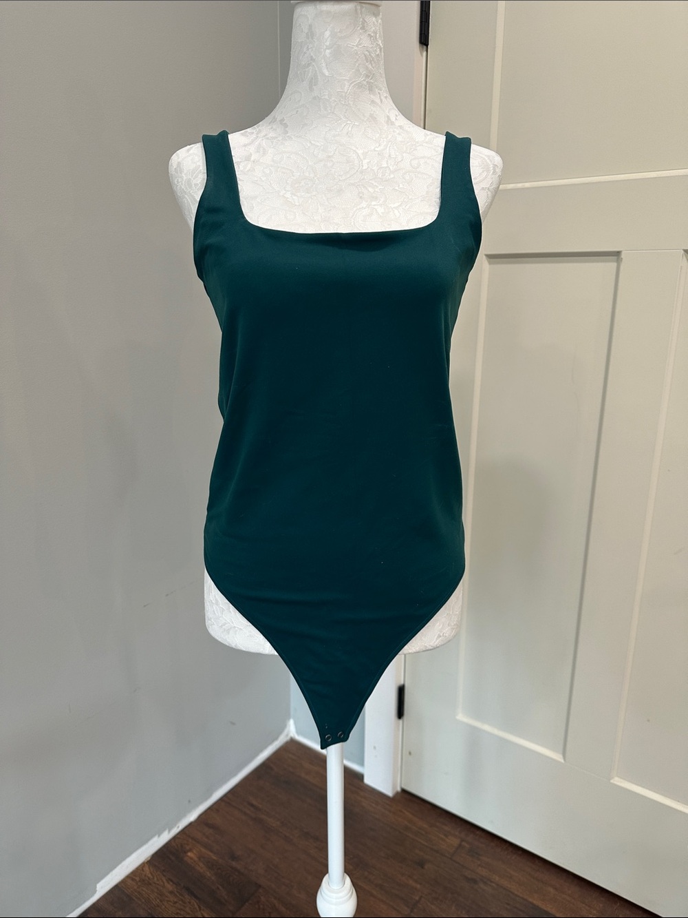 Abercrombie & Fitch Deep Teal Square Neck Bodysuit